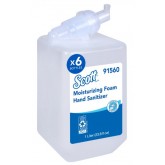 Scott Moisturizing Foam Fresh Scent Manual Hand Sanitizer Refills - 1 Liter Refill, 6 Refills per Case